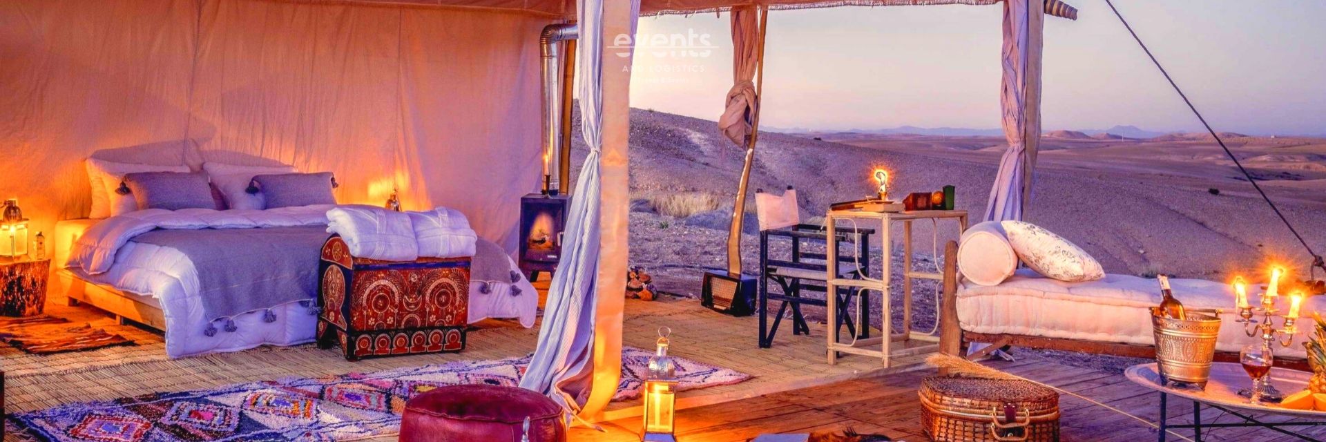 Nuit en bivouac de luxe au désert d’Agafay